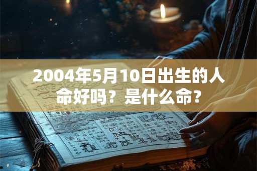 2004年5月10日出生的人命好吗？是什么命？