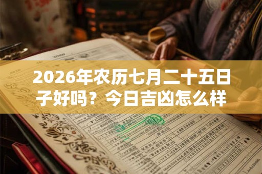 2026年农历七月二十五日子好吗？今日吉凶怎么样