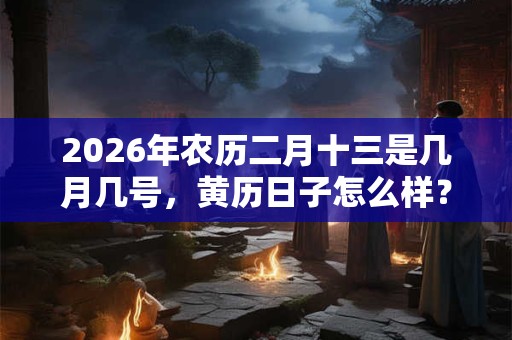 2026年农历二月十三是几月几号，黄历日子怎么样？