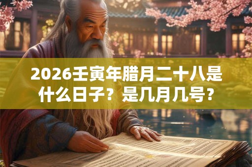 2026壬寅年腊月二十八是什么日子？是几月几号？