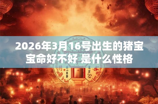2026年3月16号出生的猪宝宝命好不好 是什么性格