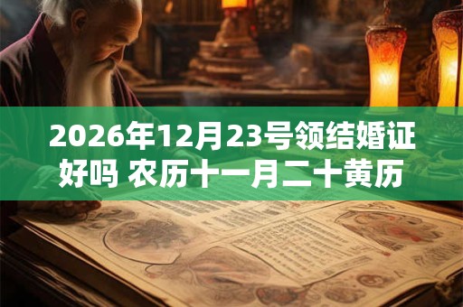 2026年12月23号领结婚证好吗 农历十一月二十黄历