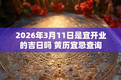 2026年3月11日是宜开业的吉日吗 黄历宜忌查询