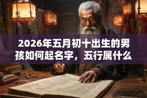 2026年五月初十出生的男孩如何起名字，五行属什么