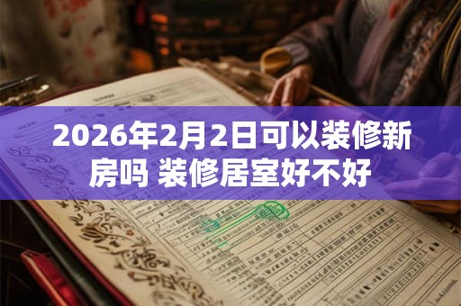 2026年2月2日可以装修新房吗 装修居室好不好 2026年2月2日可以装修新房吗 装修居室好不好