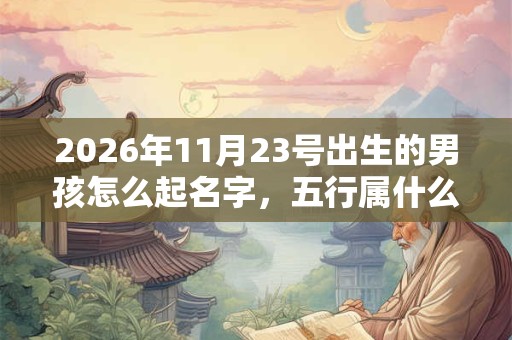 2026年11月23号出生的男孩怎么起名字,五行属什么 2026年11月23号出生的男孩怎么起名字,五行属什么