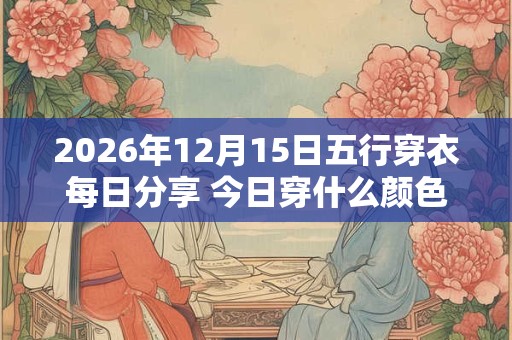 2026年12月15日五行穿衣每日分享 今日穿什么颜色最旺运