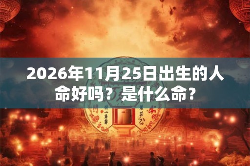 2026年11月25日出生的人命好吗？是什么命？