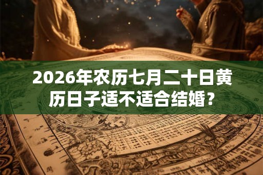 2026年农历七月二十日黄历日子适不适合结婚? 2026年农历七月二十日黄历日子适不适合结婚?