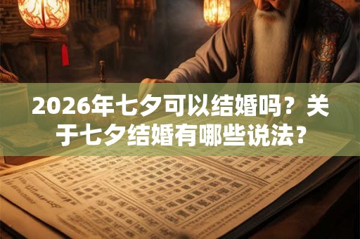 2026年七夕可以结婚吗?关于七夕结婚有哪些说法? 2026年七夕可以结婚吗?关于七夕结婚有哪些说法?