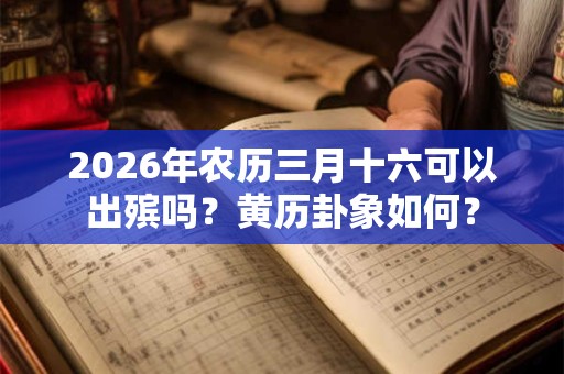 2026年农历三月十六可以出殡吗？黄历卦象如何？