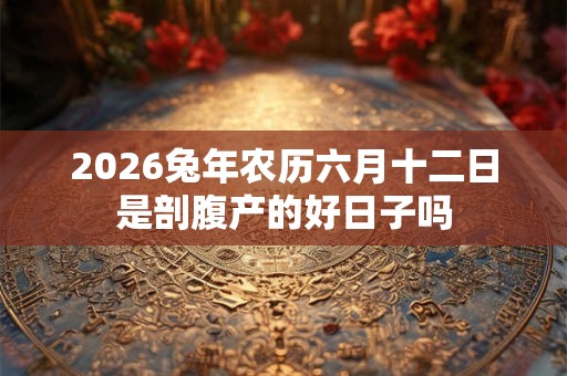 2026兔年农历六月十二日是剖腹产的好日子吗