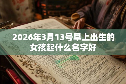 2026年3月13号早上出生的女孩起什么名字好