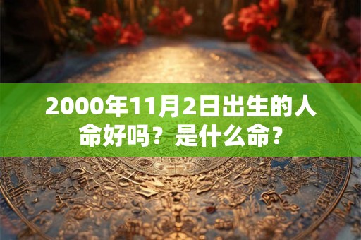 2000年11月2日出生的人命好吗？是什么命？