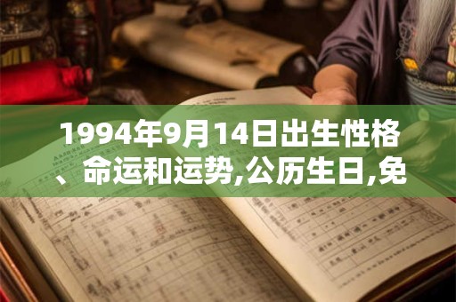 1994年9月14日出生性格、命运和运势,公历生日,免费算命 1994年9月14日出生性格、命运和运势,公历生日,免费算命