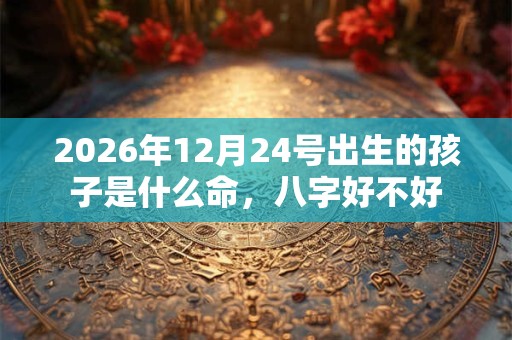 2026年12月24号出生的孩子是什么命，八字好不好