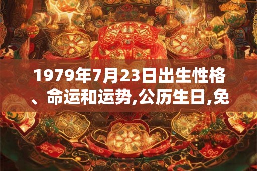 1979年7月23日出生性格、命运和运势,公历生日,免费算命 1979年7月23日出生性格、命运和运势,公历生日,免费算命