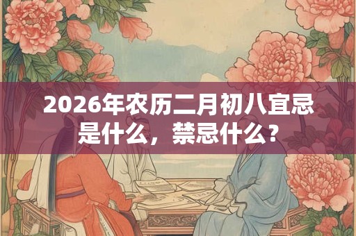 2026年农历二月初八宜忌是什么，禁忌什么？