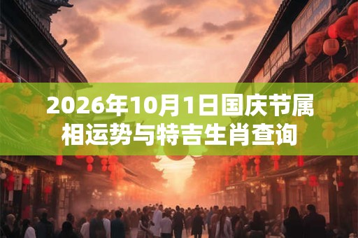 2026年10月1日国庆节属相运势与特吉生肖查询 2026年10月1日国庆节属相运势与特吉生肖查询
