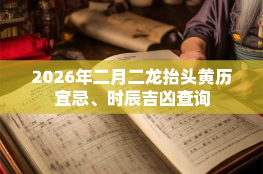 2026年二月二龙抬头黄历宜忌、时辰吉凶查询