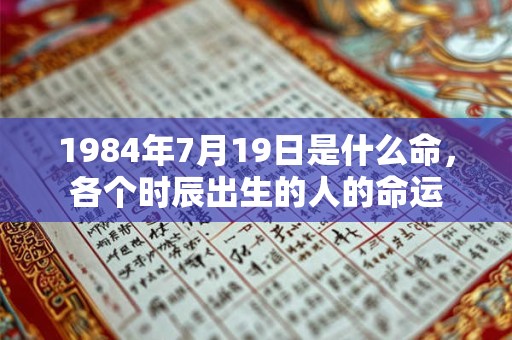 1984年7月19日是什么命，各个时辰出生的人的命运