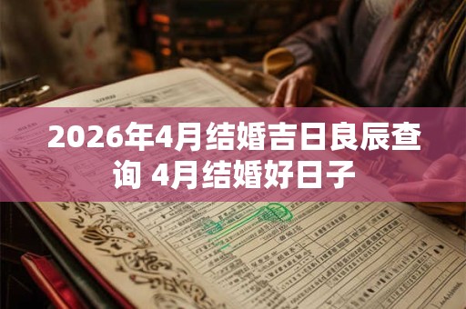 2026年4月结婚吉日良辰查询 4月结婚好日子 2026年4月结婚吉日良辰查询 4月结婚好日子