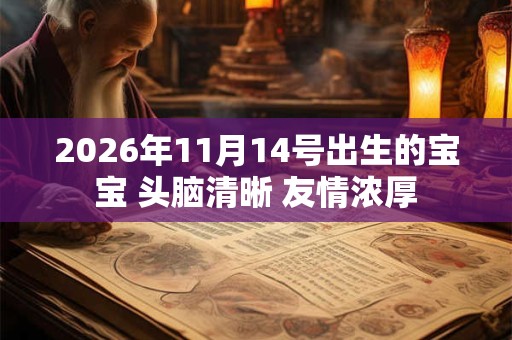 2026年11月14号出生的宝宝 头脑清晰 友情浓厚