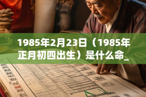 1985年2月23日（1985年正月初四出生）是什么命_命运如何