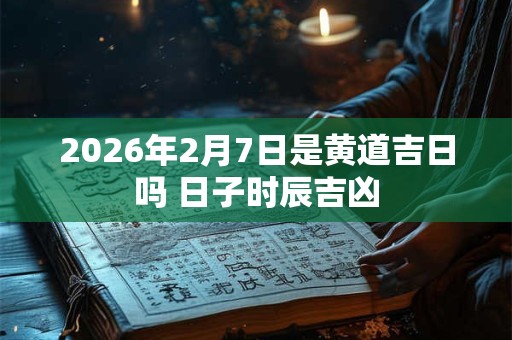 2026年2月7日是黄道吉日吗 日子时辰吉凶