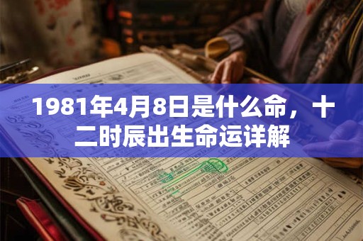 1981年4月8日是什么命，十二时辰出生命运详解