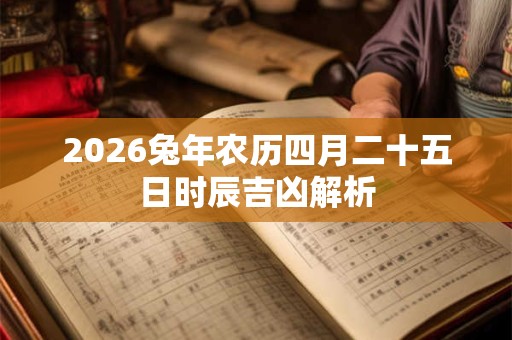 2026兔年农历四月二十五日时辰吉凶解析 2026兔年农历四月二十五日时辰吉凶解析