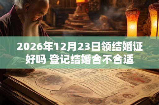2026年12月23日领结婚证好吗 登记结婚合不合适