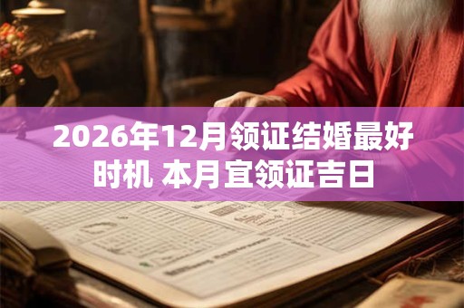 2026年12月领证结婚最好时机 本月宜领证吉日 2026年12月领证结婚最好时机 本月宜领证吉日