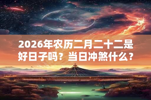 2026年农历二月二十二是好日子吗？当日冲煞什么？