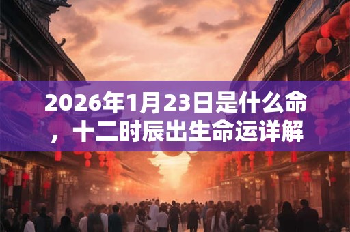 2026年1月23日是什么命,十二时辰出生命运详解 2026年1月23日是什么命,十二时辰出生命运详解