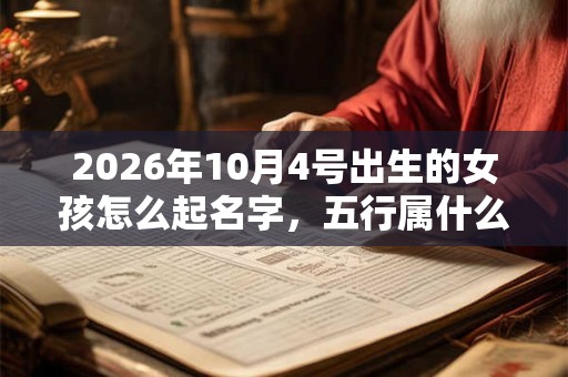 2026年10月4号出生的女孩怎么起名字,五行属什么 2026年10月4号出生的女孩怎么起名字,五行属什么