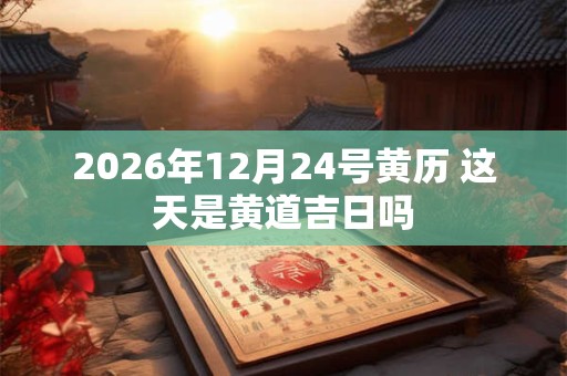 2026年12月24号黄历 这天是黄道吉日吗 2026年12月24号黄历 这天是黄道吉日吗