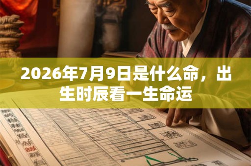 2026年7月9日是什么命，出生时辰看一生命运
