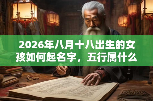 2026年八月十八出生的女孩如何起名字，五行属什么