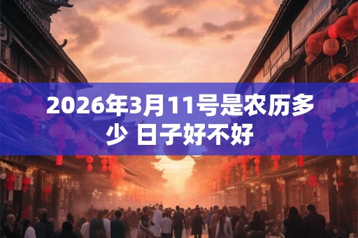 2026年3月11号是农历多少 日子好不好 2026年3月11号是农历多少 日子好不好