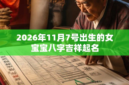 2026年11月7号出生的女宝宝八字吉祥起名