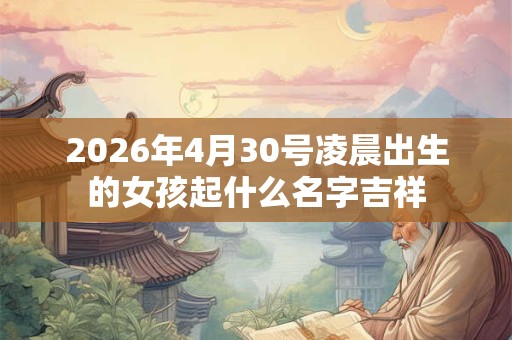 2026年4月30号凌晨出生的女孩起什么名字吉祥