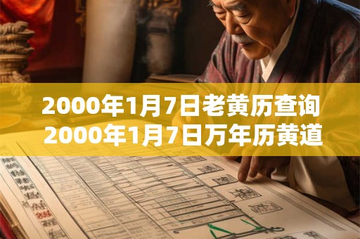 2000年1月7日老黄历查询 2000年1月7日万年历黄道吉日