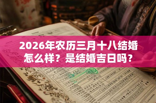 2026年农历三月十八结婚怎么样？是结婚吉日吗？