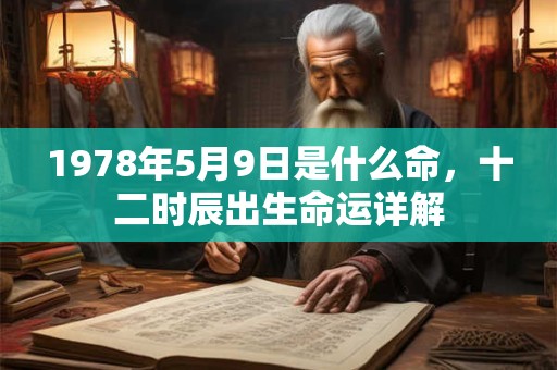 1978年5月9日是什么命,十二时辰出生命运详解 1978年5月9日是什么命,十二时辰出生命运详解