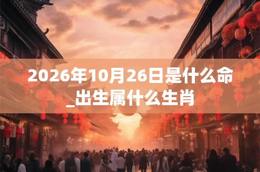 2026年10月26日是什么命_出生属什么生肖 2026年10月26日是什么命_出生属什么生肖