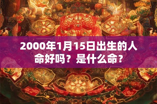 2000年1月15日出生的人命好吗？是什么命？