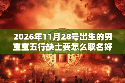 2026年11月28号出生的男宝宝五行缺土要怎么取名好