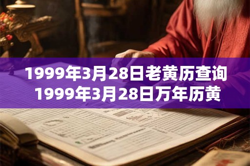 1999年3月28日老黄历查询 1999年3月28日万年历黄道吉日