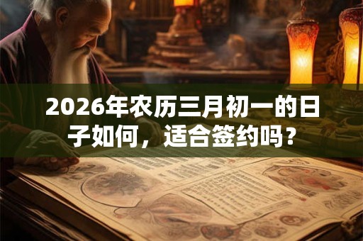 2026年农历三月初一的日子如何，适合签约吗？